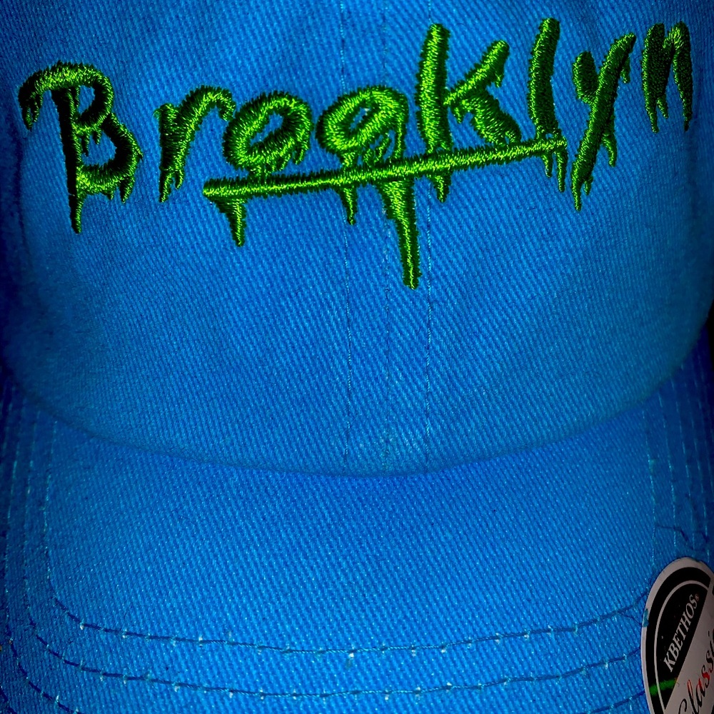 Blue Brooklyn drip strapback
